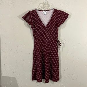 Arizona Cap Sleeve V-Neck Burgundy or Maroon Dress. Size XS